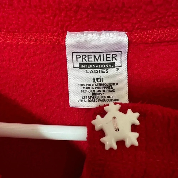 Premier International Fleece Holiday Button Down Cardigan - Picture 4 of 5